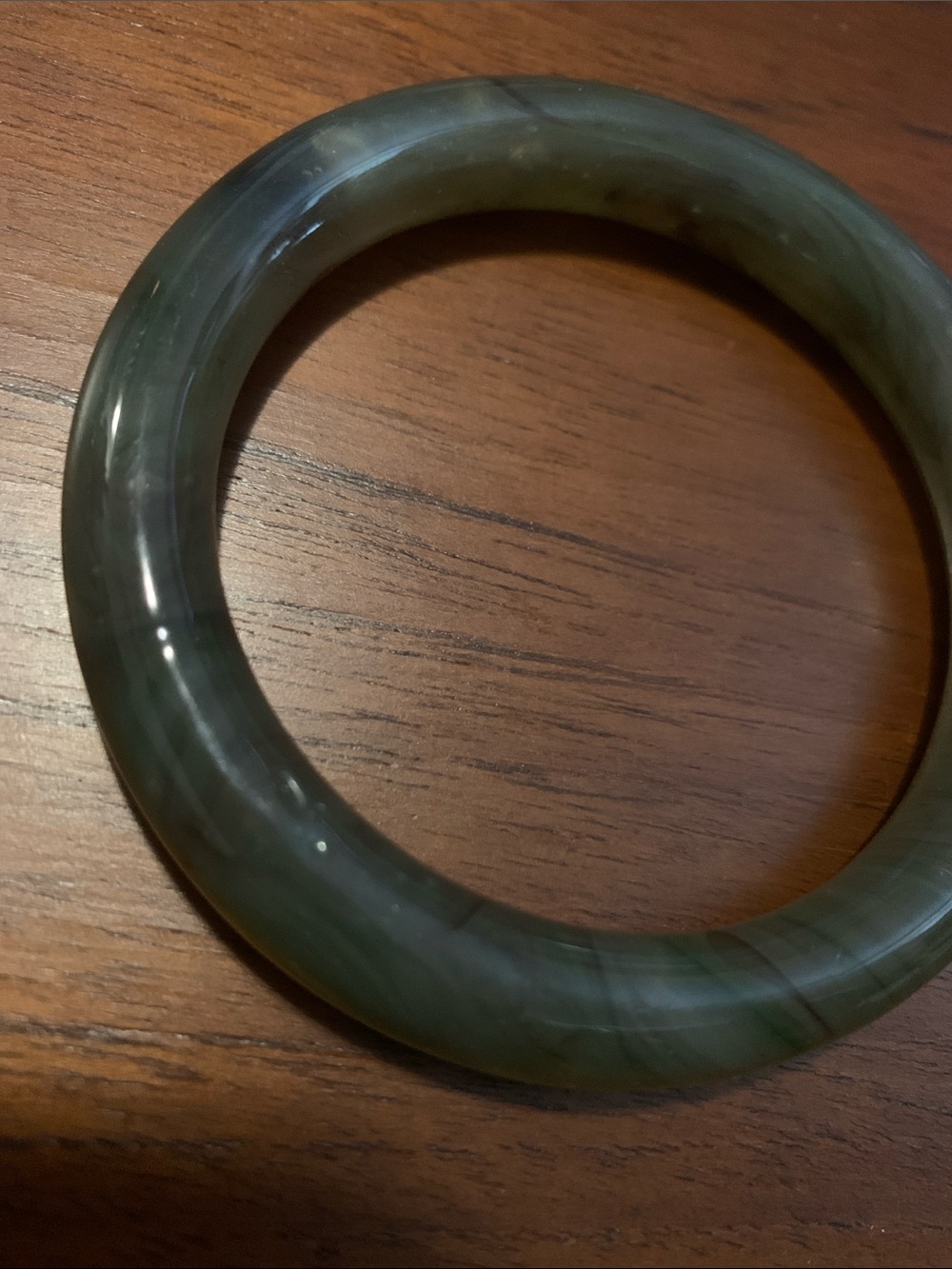 Vintage Jadeite Jade Bangle Bracelet unisex - Picture 4 of 7